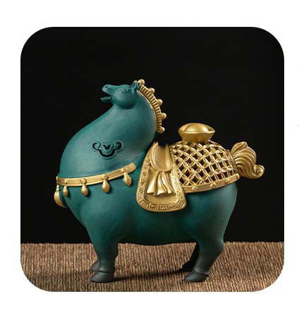 馬上有钱 创意盤香爐 家用室內茶道香熏爐擺件 香插盤托 檀香沉香熏香