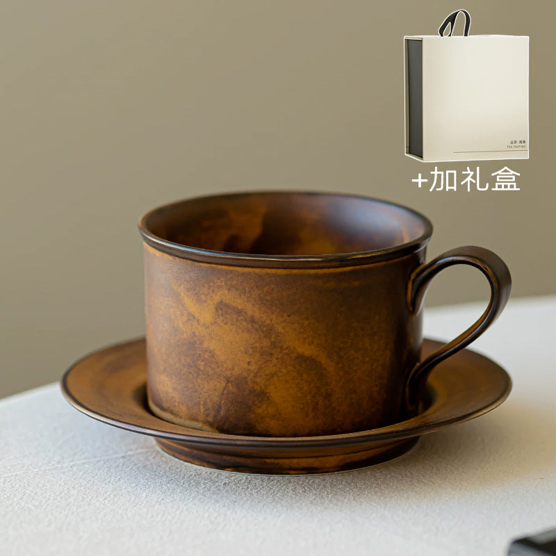 侘寂風咖啡杯窯變陶瓷餐盤酒店西餐沙拉湯碗