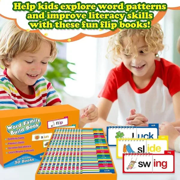 30 Read and Rhyme Flip Books 閱讀押韻翻書ABC詞彙抽認卡