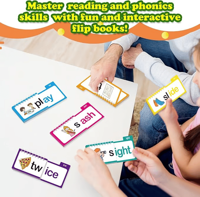 30 Read and Rhyme Flip Books 閱讀押韻翻書ABC詞彙抽認卡