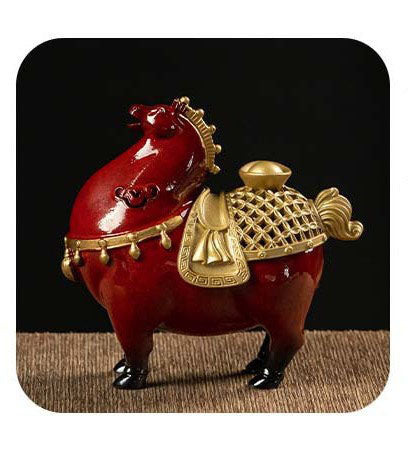 馬上有钱 创意盤香爐 家用室內茶道香熏爐擺件 香插盤托 檀香沉香熏香