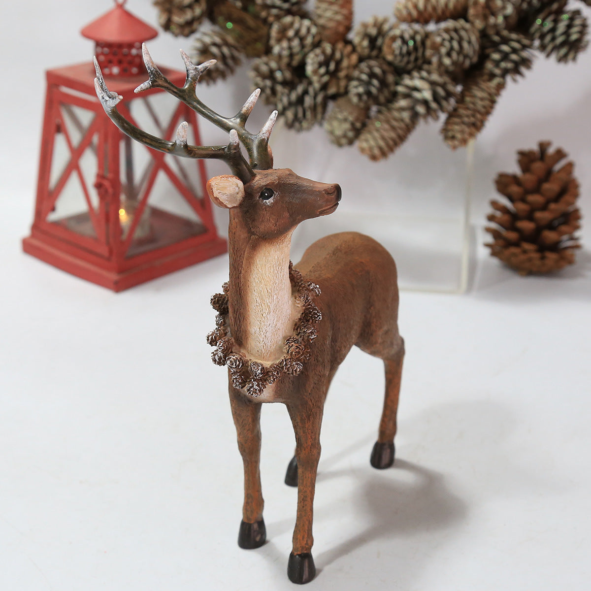 歐式裝飾 麋鹿卧室装饰 新家房间布置 家居客廳書房樹脂桌面裝飾擺件