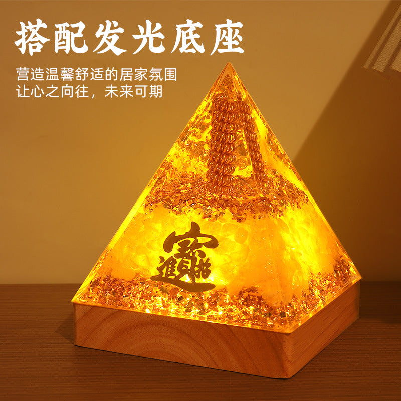 雅各布晶格理論｜水晶金字塔擺件招財吸金能量塔家居辦公室裝潢擺件