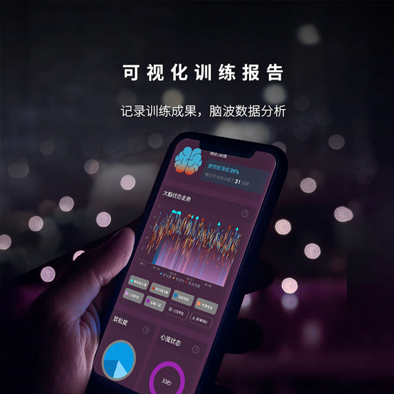 普通版智慧腦波感測器 – 即時回饋腦波數據｜專注力與放鬆度視覺化的冥想黑科技｜深層放鬆提升生活品質