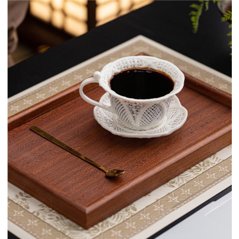高顏值陶瓷玉絡玲瓏大師手工編織咖啡杯