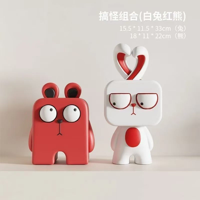 卡比巴拉卡通可愛支架創意裝飾懶人桌面及酒櫃擺件