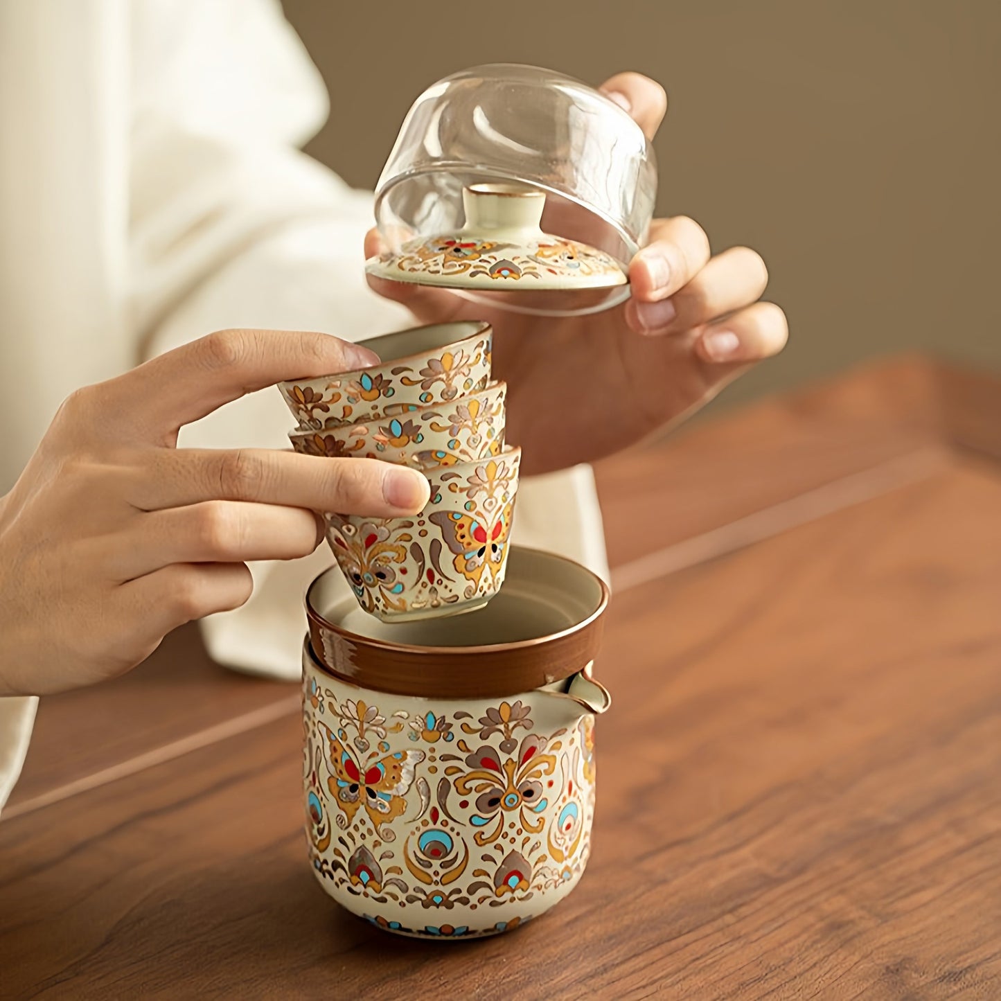 汝窑旅行茶具套裝