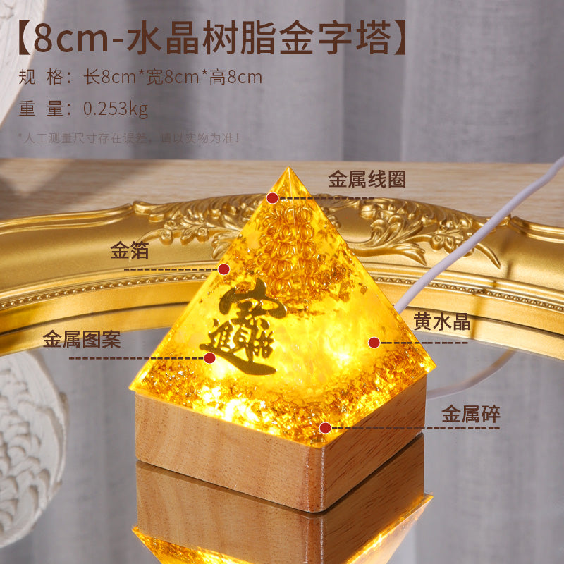 雅各布晶格理論｜水晶金字塔擺件招財吸金能量塔家居辦公室裝潢擺件