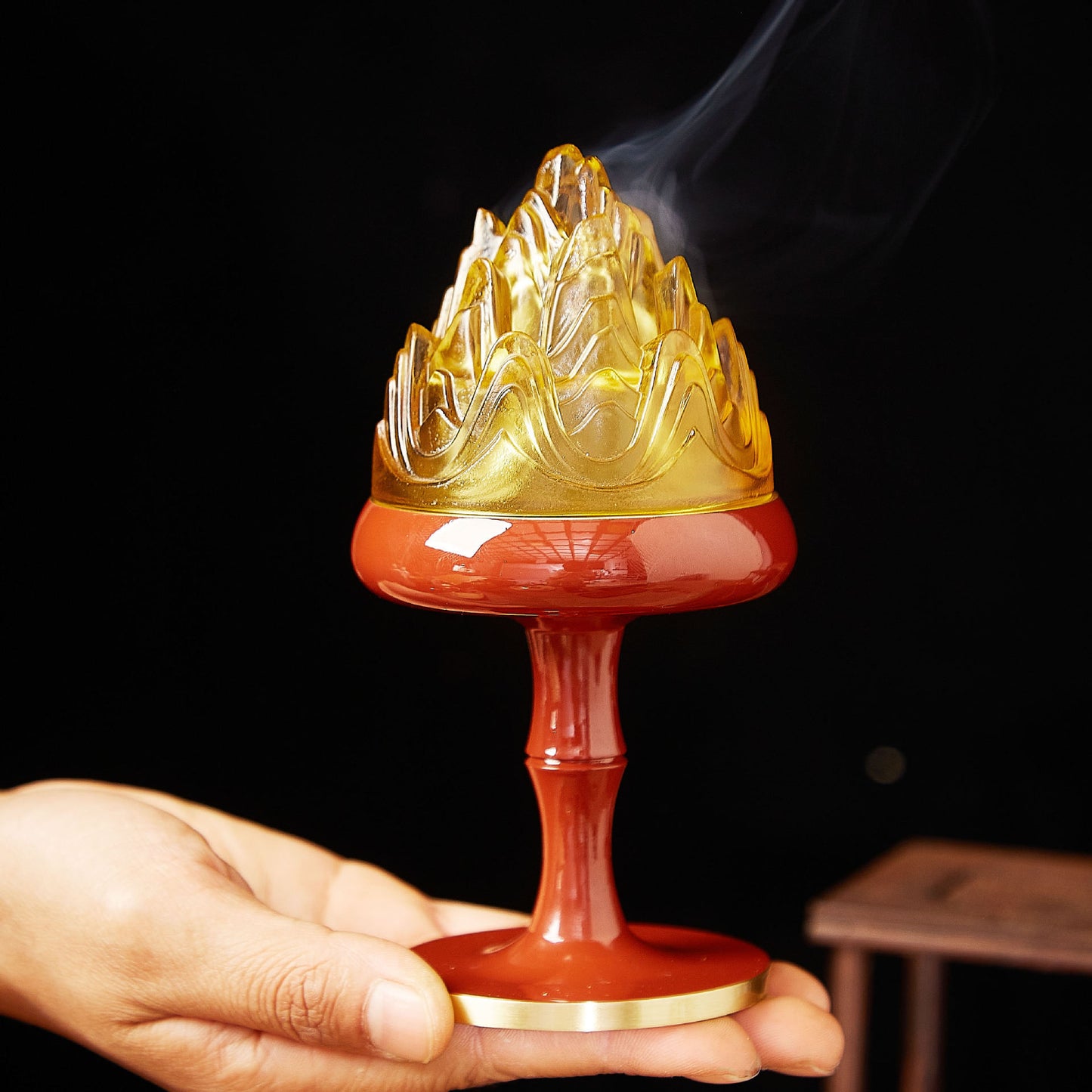 古法琉璃博山熏香爐盤香爐 茶道檀香爐香篆爐文創禮品擺件