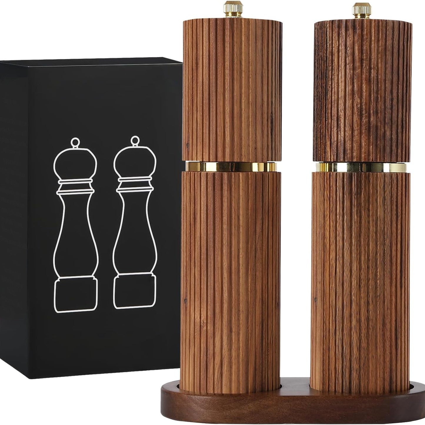 木制胡椒手動研磨器可調粗細花椒海鹽研磨器調味瓶