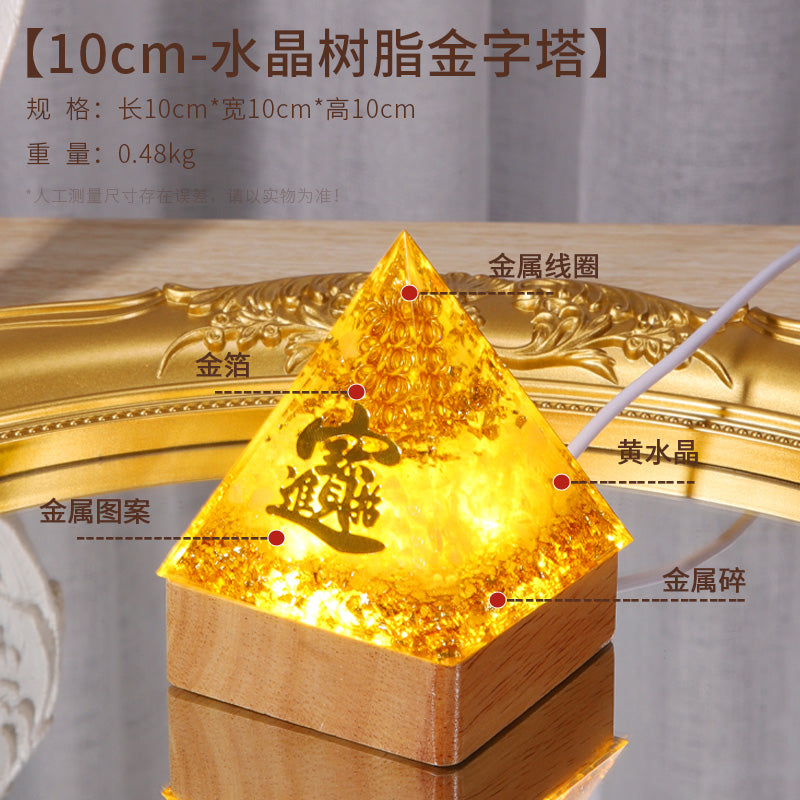 雅各布晶格理論｜水晶金字塔擺件招財吸金能量塔家居辦公室裝潢擺件