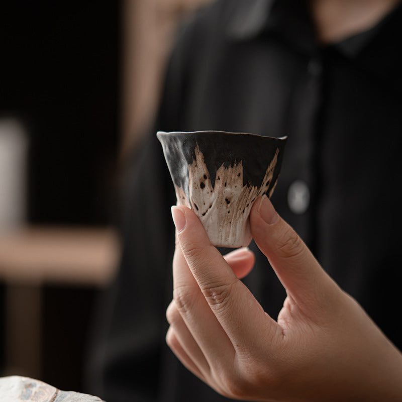 侘寂靜物蓮語粗陶功夫茶具套裝家用復古整套實用商務伴手禮