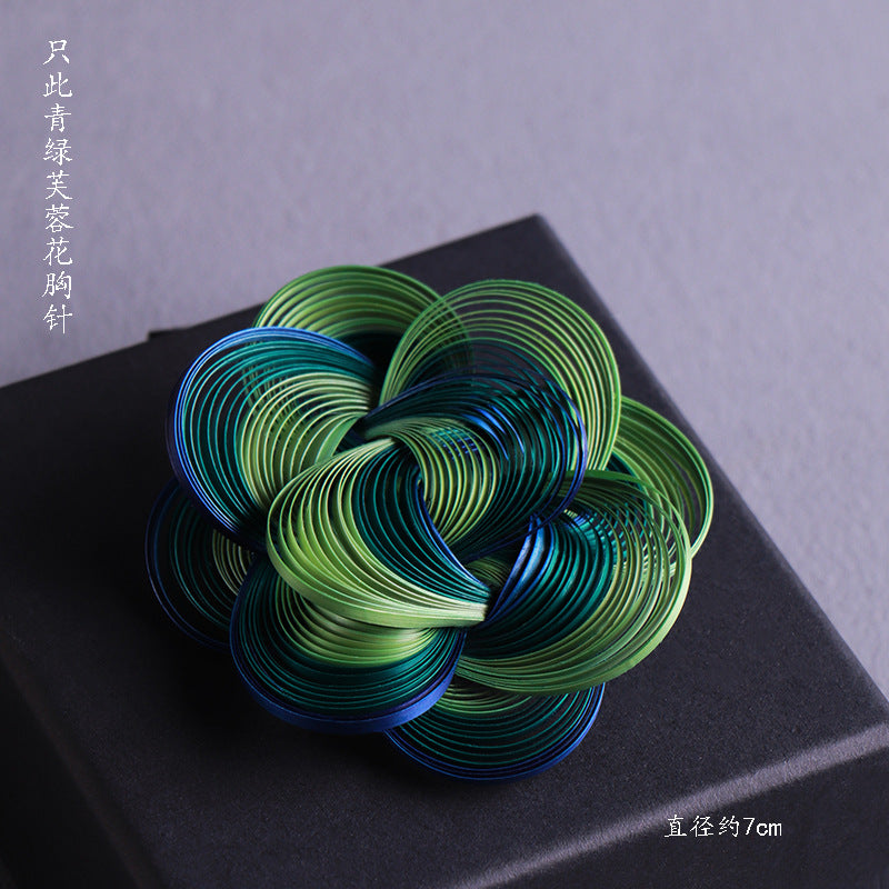 非遺手工竹編胸針耳環旗袍漢服發飾發夾竹製品竹首飾胸花