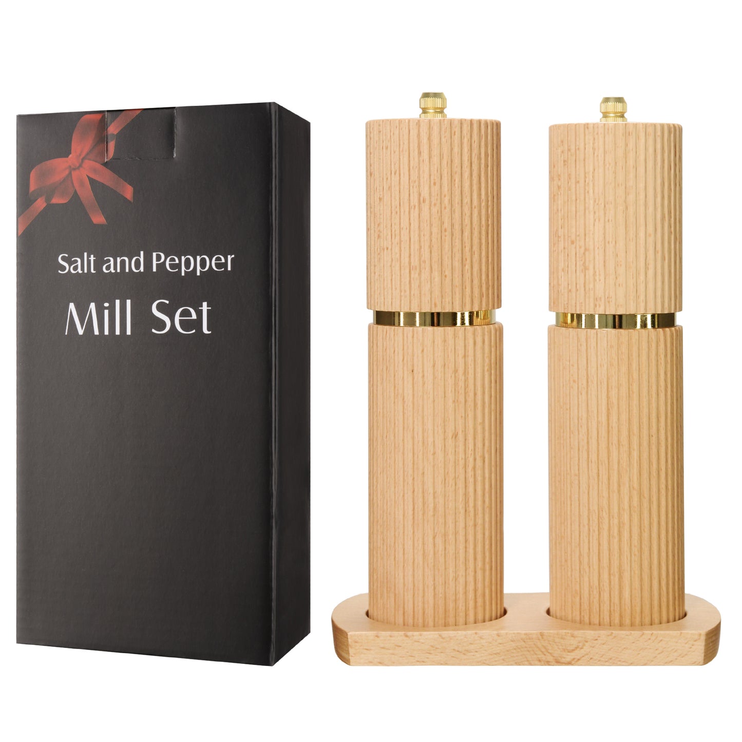 木制胡椒手動研磨器可調粗細花椒海鹽研磨器調味瓶