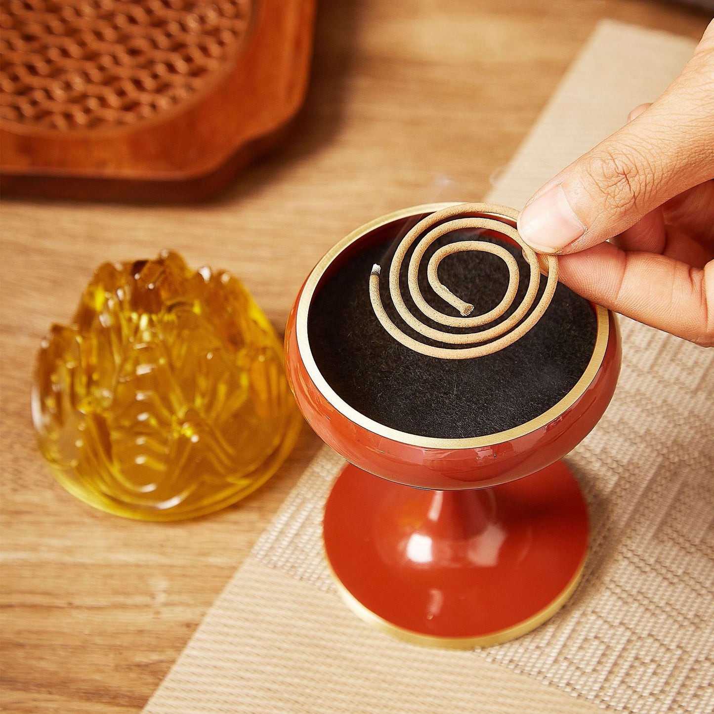 古法琉璃博山熏香爐盤香爐 茶道檀香爐香篆爐文創禮品擺件