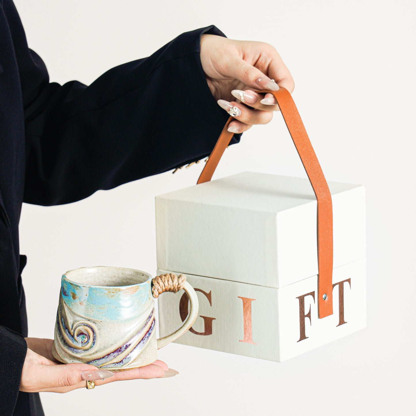 高級感馬克杯復古窯變陶瓷杯子伴手禮品高檔精致水杯禮盒套裝