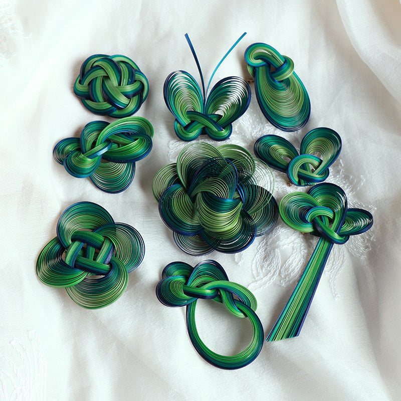 非遺手工竹編胸針耳環旗袍漢服發飾發夾竹製品竹首飾胸花