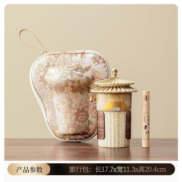 陶瓷马克杯 茶水分離 泡茶杯 帶蓋子 勞動室水杯