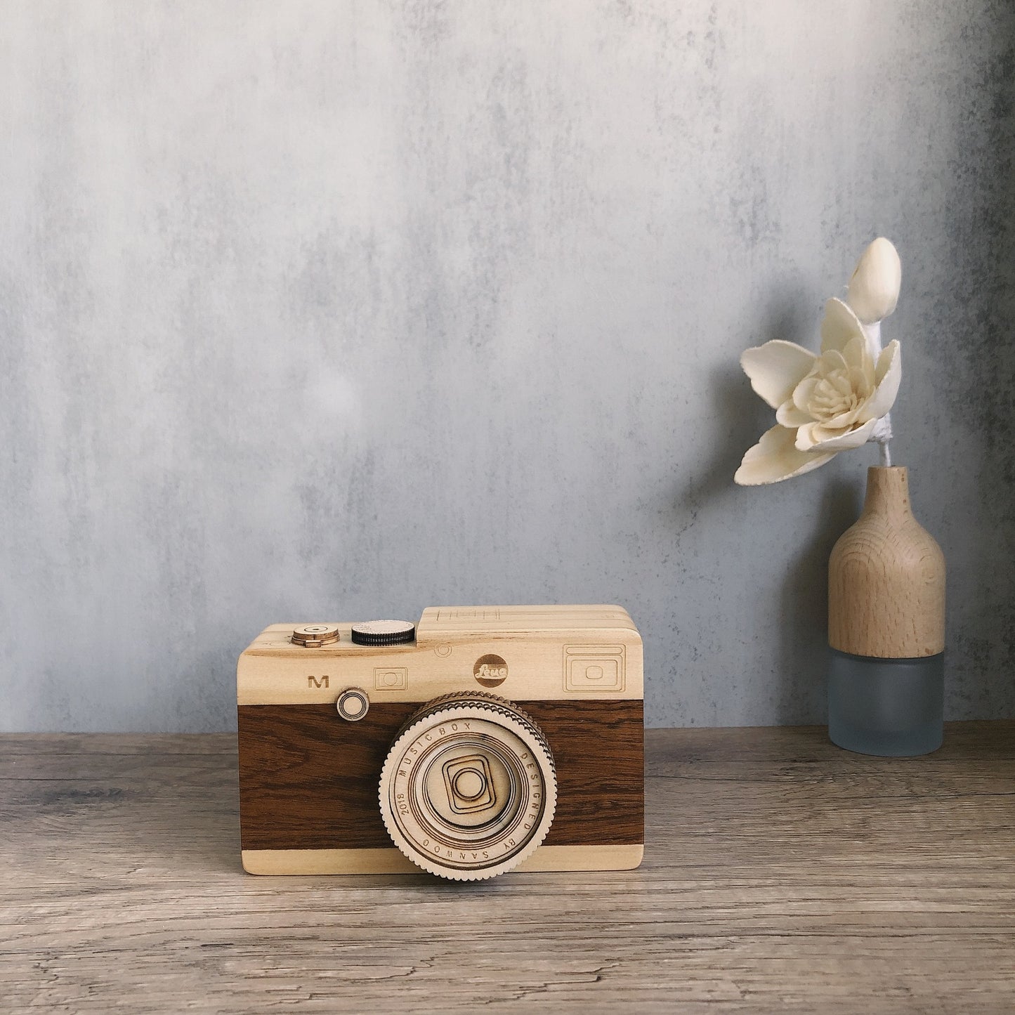 木質復古相機筆筒音樂盒手工木制擺件音樂盒紀念禮品