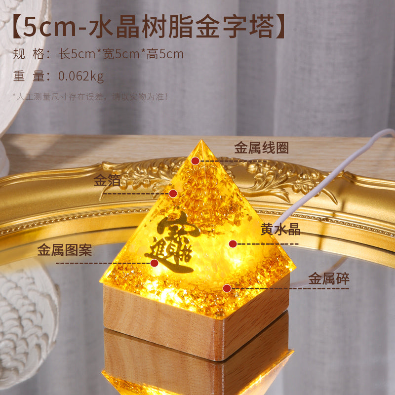雅各布晶格理論｜水晶金字塔擺件招財吸金能量塔家居辦公室裝潢擺件