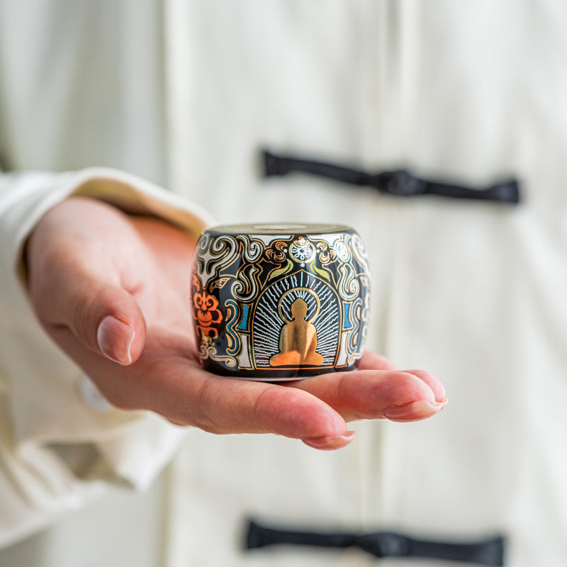 蓋置敦煌唐卡家用金銀復古中式茶寵小擺件紫砂壺蓋托架茶托