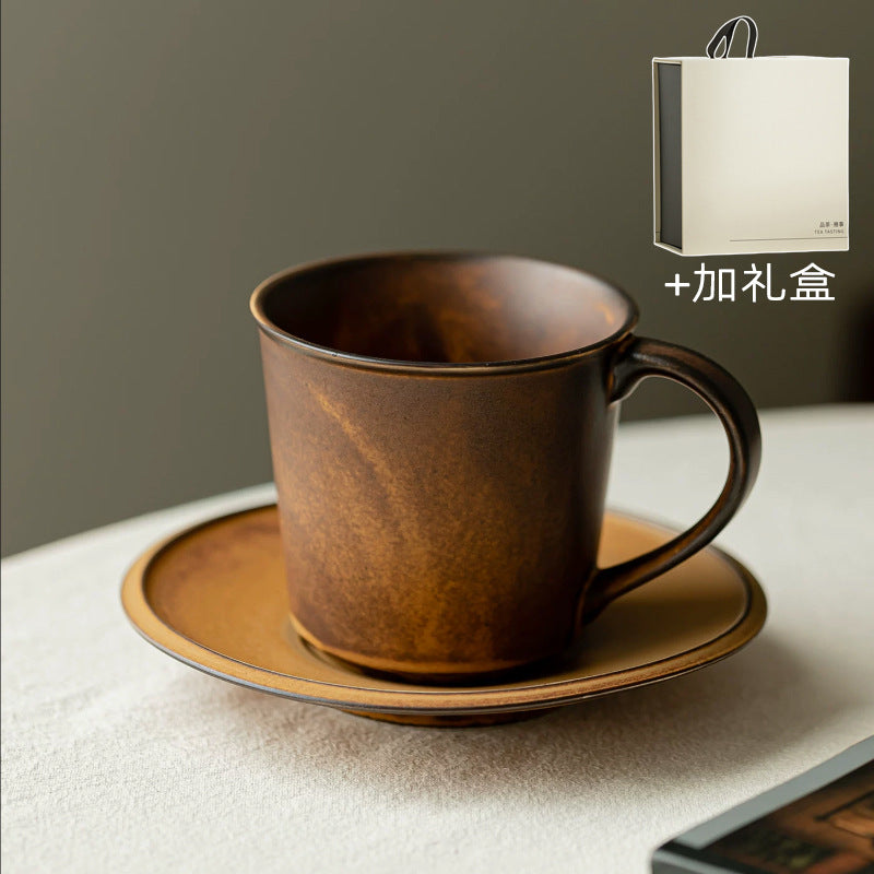 侘寂風咖啡杯窯變陶瓷餐盤酒店西餐沙拉湯碗