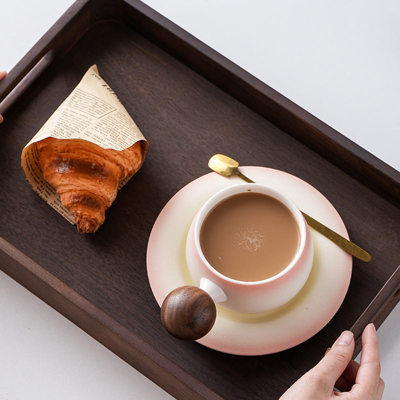 羊脂玉瓷精品咖啡杯禮盒套裝拿鐵杯現代輕奢奶茶杯碟