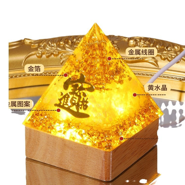 雅各布晶格理論｜水晶金字塔擺件招財吸金能量塔家居辦公室裝潢擺件