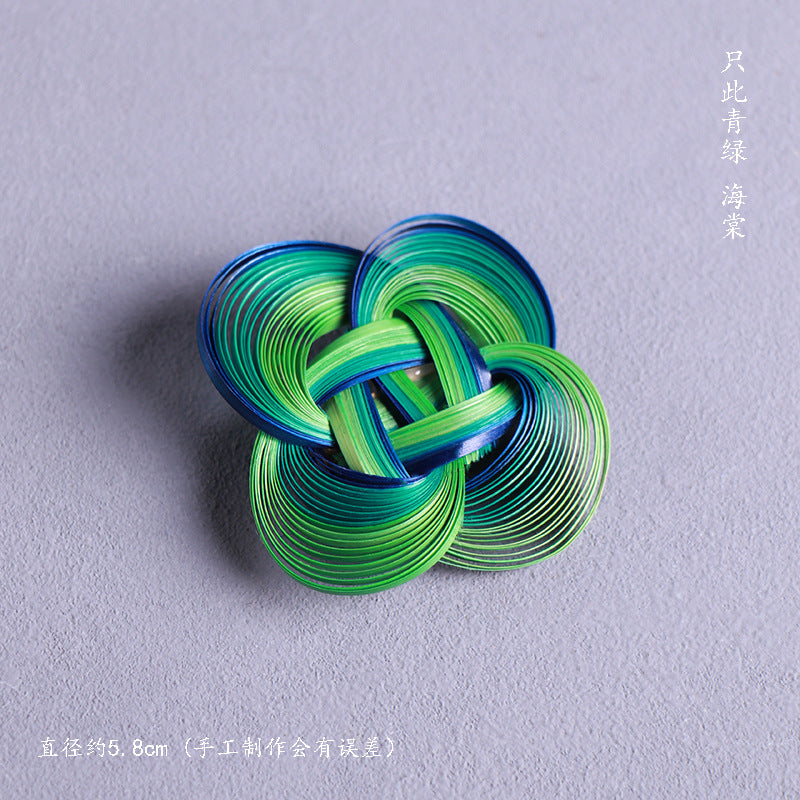 非遺手工竹編胸針耳環旗袍漢服發飾發夾竹製品竹首飾胸花