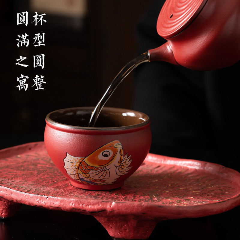 年年有餘茶具茶杯禮盒文創過年禮物國潮主人杯商務禮品伴手禮