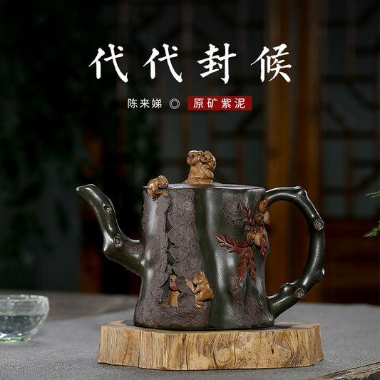 代代封候紫砂壺原礦正品全手工仿老壺家用茶具