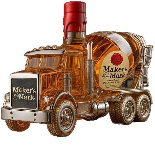 創意水泥攪拌車紅酒异型密封酒瓶，威士卡伏特加空酒瓶