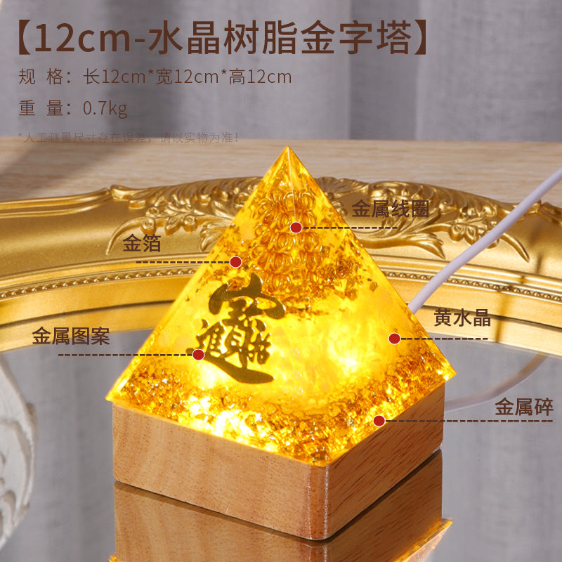 雅各布晶格理論｜水晶金字塔擺件招財吸金能量塔家居辦公室裝潢擺件