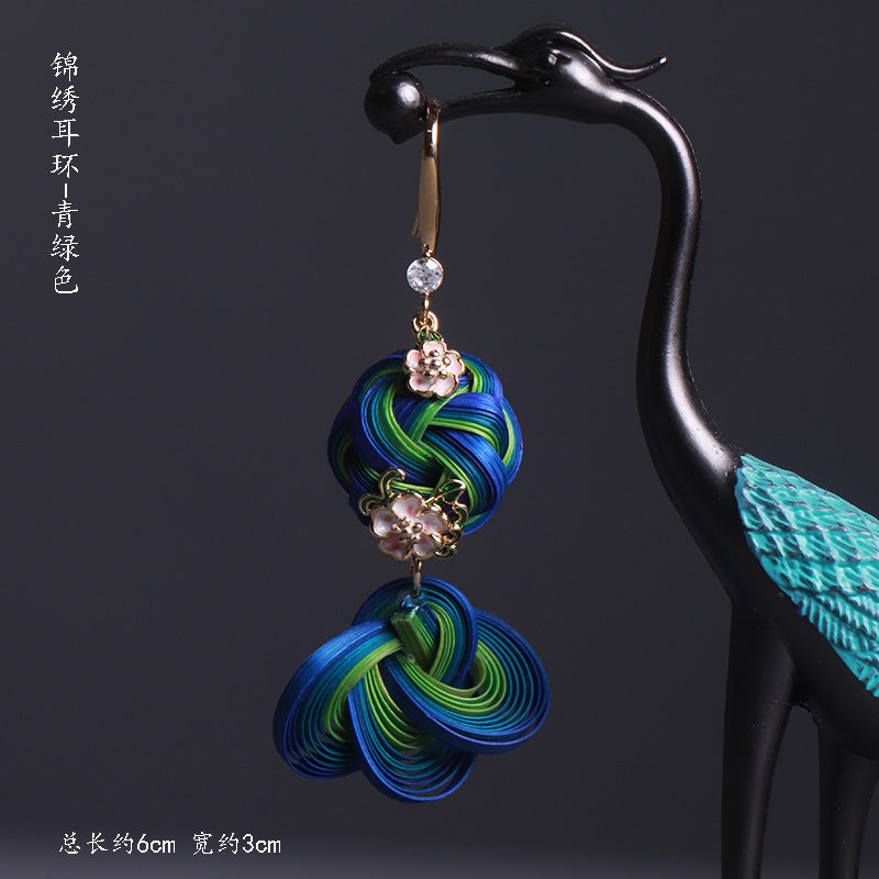 非遺手工竹編胸針耳環旗袍漢服發飾發夾竹製品竹首飾胸花