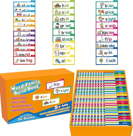 30 Read and Rhyme Flip Books 閱讀押韻翻書ABC詞彙抽認卡