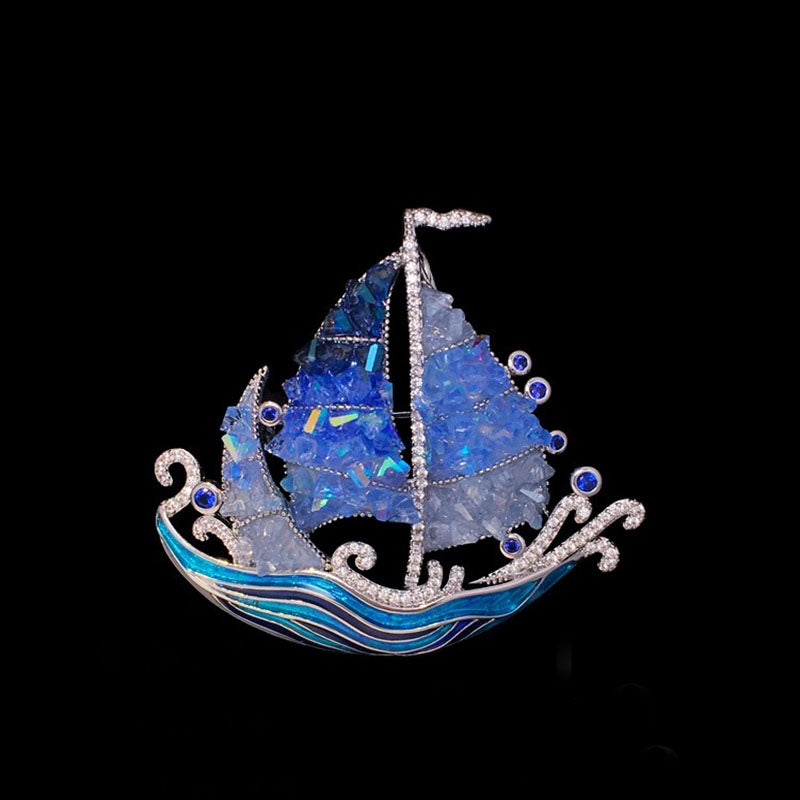 一周七天天天不重樣款 西裝胸口襯衫領口高級簡約英倫帆船個性別針