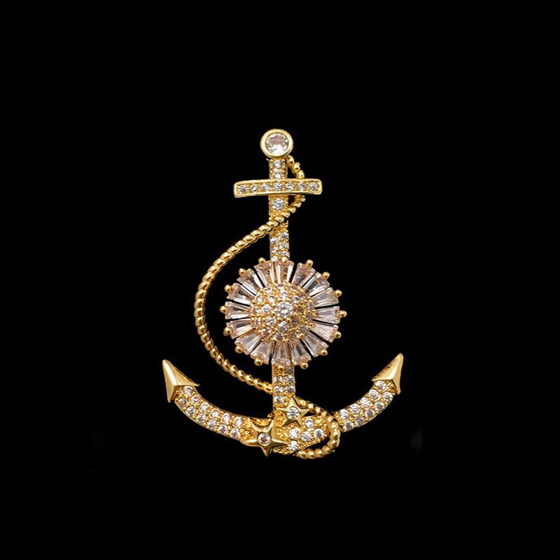 一周七天天天不重樣款 西裝胸口襯衫領口高級簡約英倫帆船個性別針